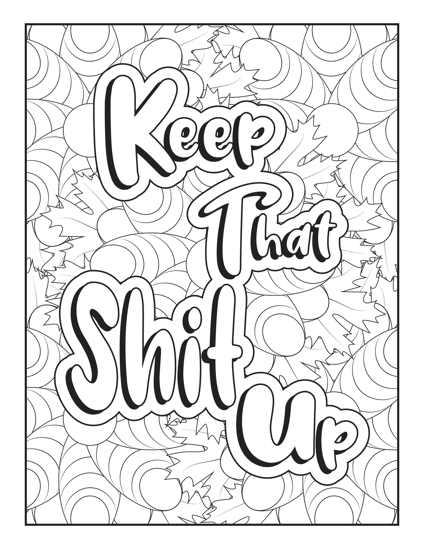 Stress Relief Sassy Affirmations Coloring Pages - Digital Download