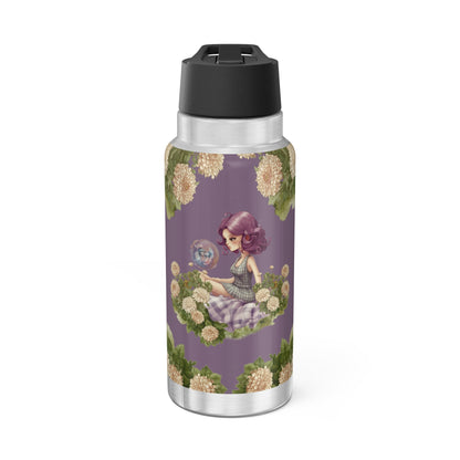 Pisces Zodiac Sign Vintage Illustration ~ 32oz Tumbler With Lid and Straw