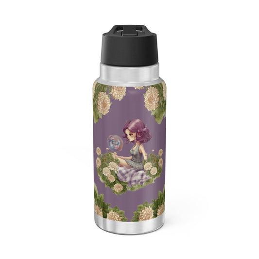 Pisces Zodiac Sign Vintage Illustration ~ 32oz Tumbler With Lid and Straw