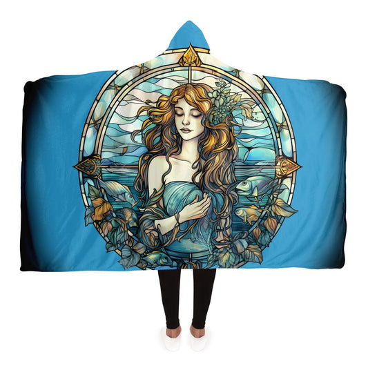 Pisces Stained Glass Hooded Blanket