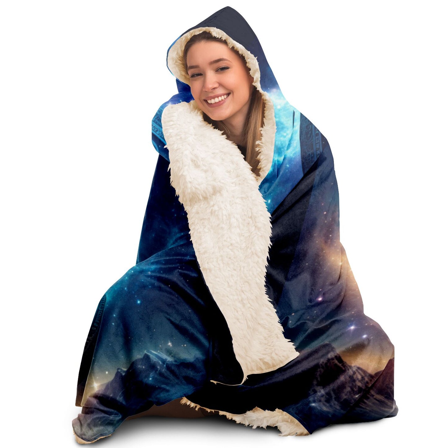 Zodiac Sphere of Heavenly Bodies Hooded Blanket