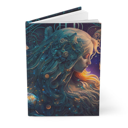 Virgo the Celestial Goddess with Poem Hardcover 150 Page Journal