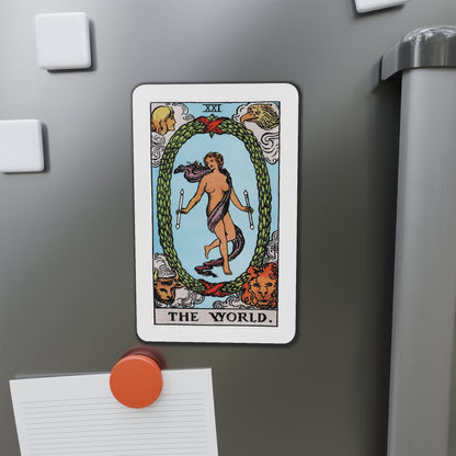 The World Tarot Card Fridge Magnet ~ Rider Waite The World Tarot Card
