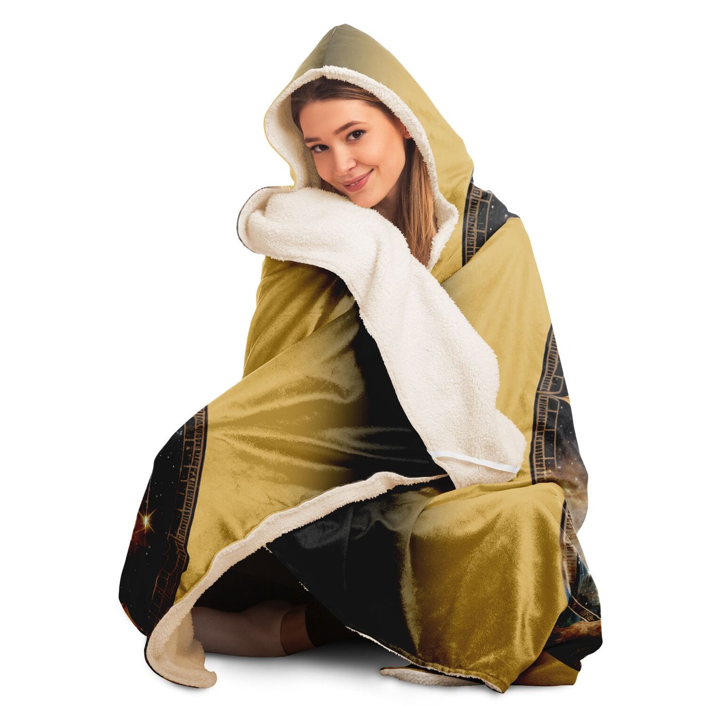 Leo with Gold Halo Hooded Blanket