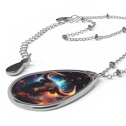Taurus Zodiac Sign ~ The Intensity of Taurus ~ Necklace & Oval Pendant With Chain