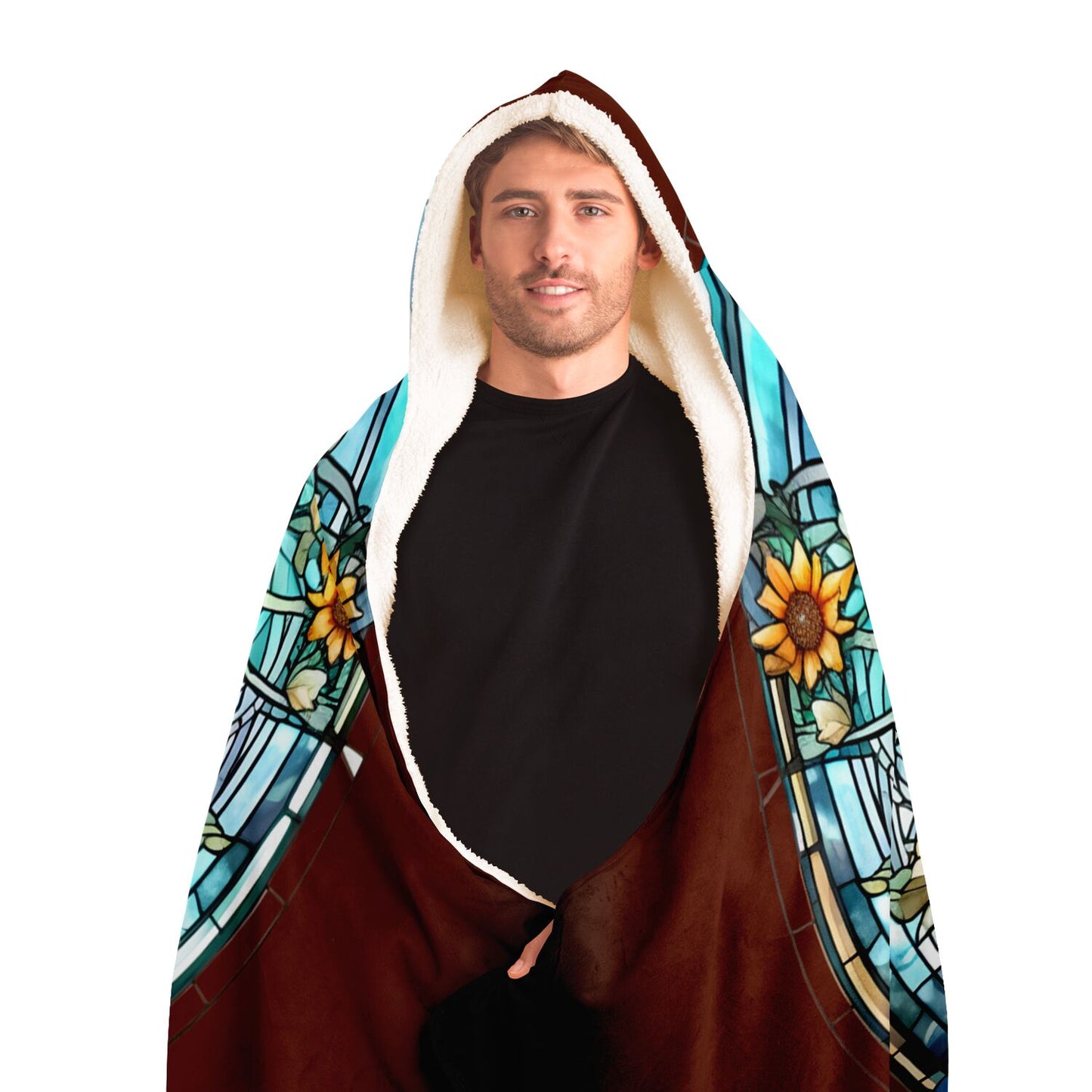 Gemini Stained Glass Hooded Blanket