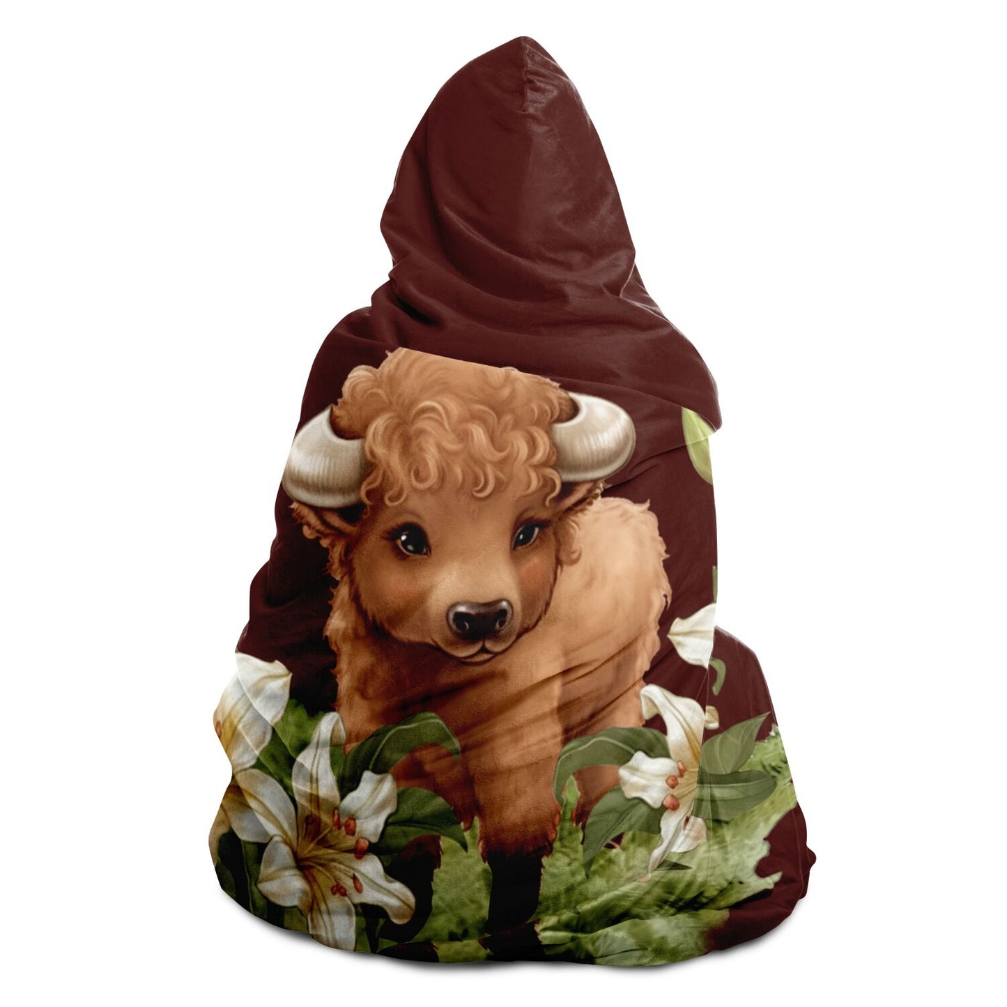 Taurus Bull Vintage Illustration Hooded Blanket
