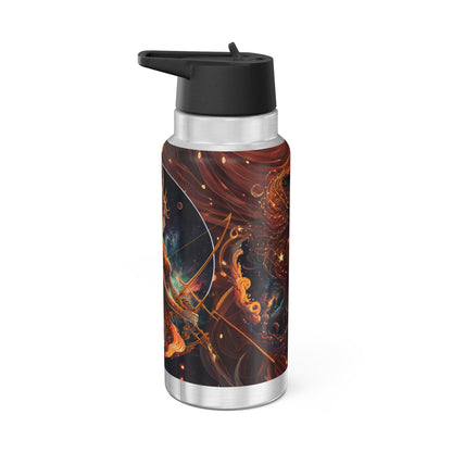Sagittarius Zodiac Sign Red Queen ~ 32oz Tumbler With Lid and Straw