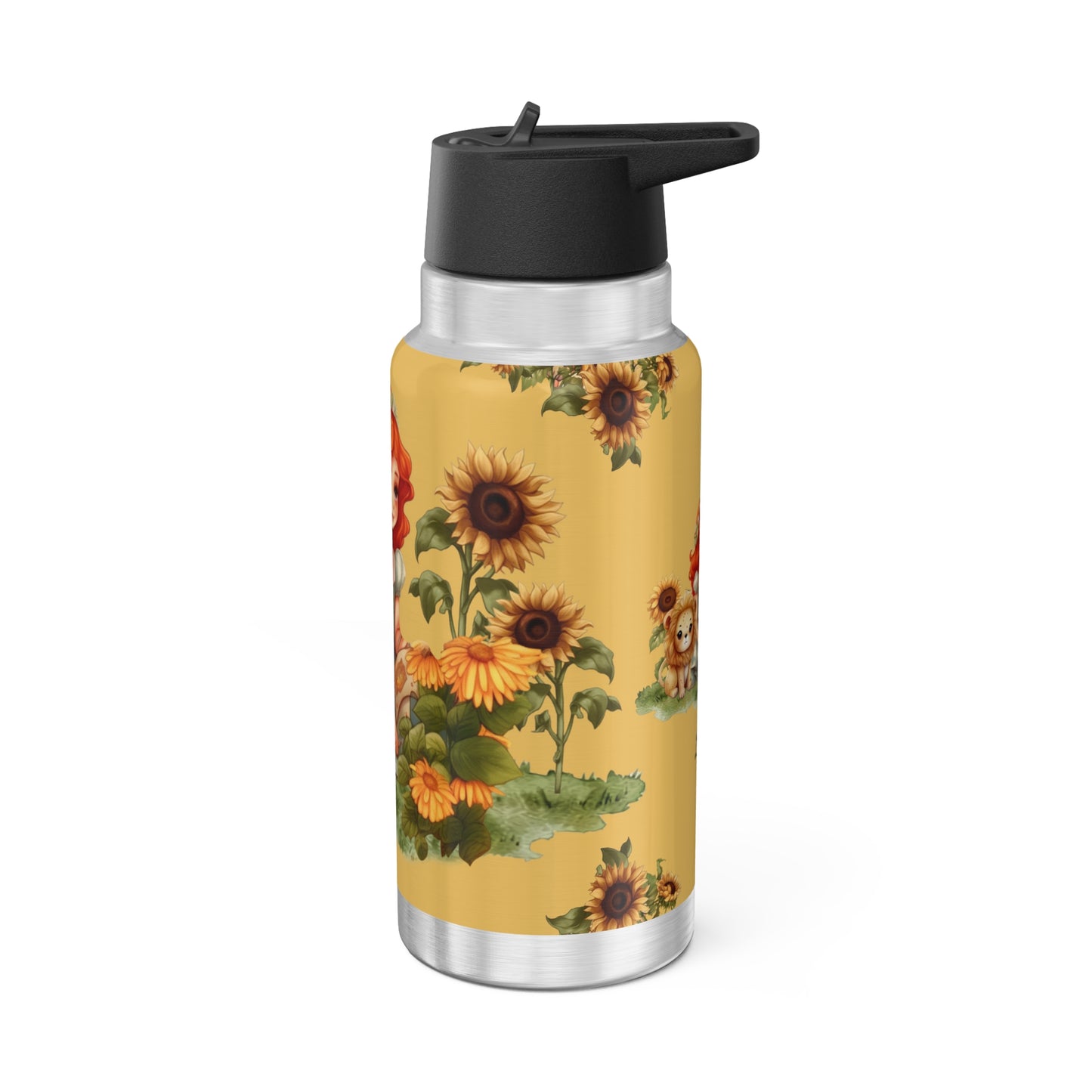 Leo Zodiac Sign Vintage Illustration ~ 32oz Tumbler With Lid and Straw