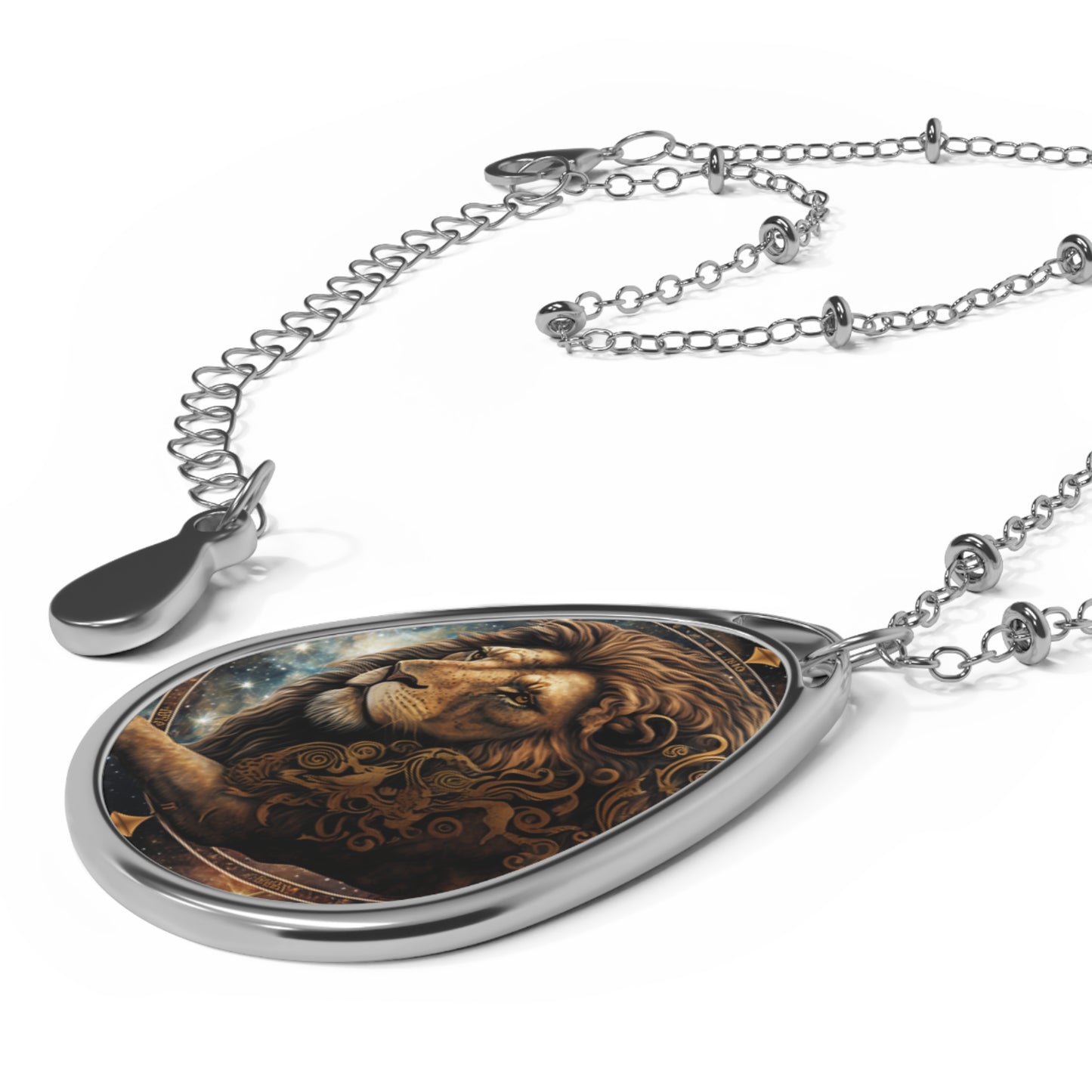 Leo Zodiac sign ~ Necklace & Oval Pendant With Chain