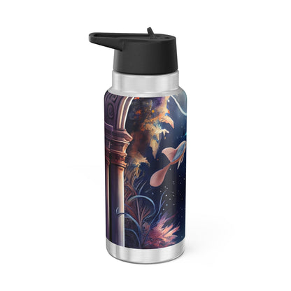 Pisces Zodiac Sign ~ Tumbler, 32oz With Lid and Straw