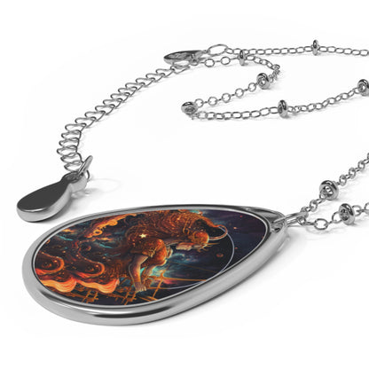 Sagittarius Zodiac Sign ~ Sagittarius Fire Goddess ~ Necklace & Oval Pendant With Chain