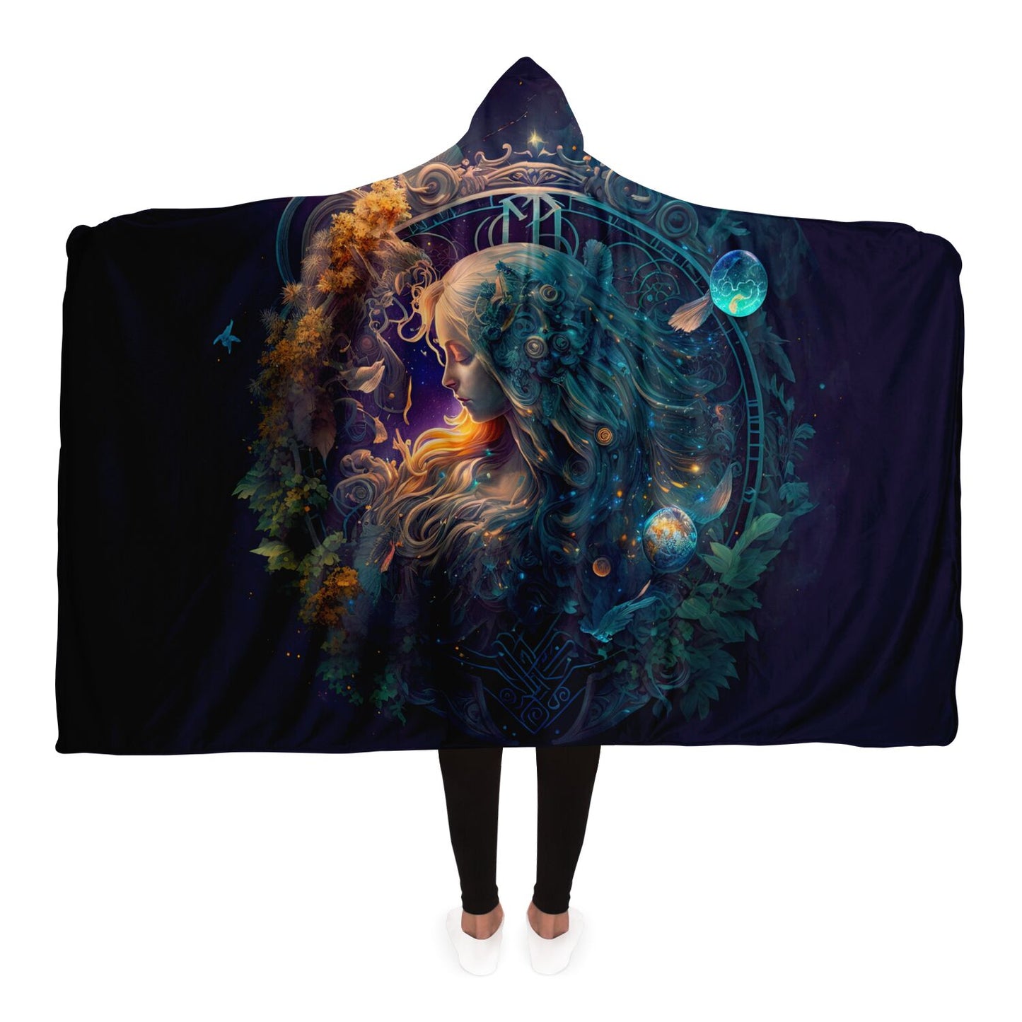 Virgo Star Goddess Hooded Blanket