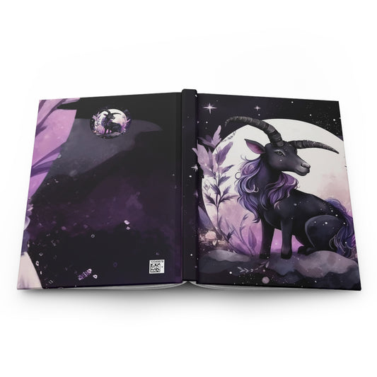 Capricorn Purple Caricature Hardcover 150 Page Journal