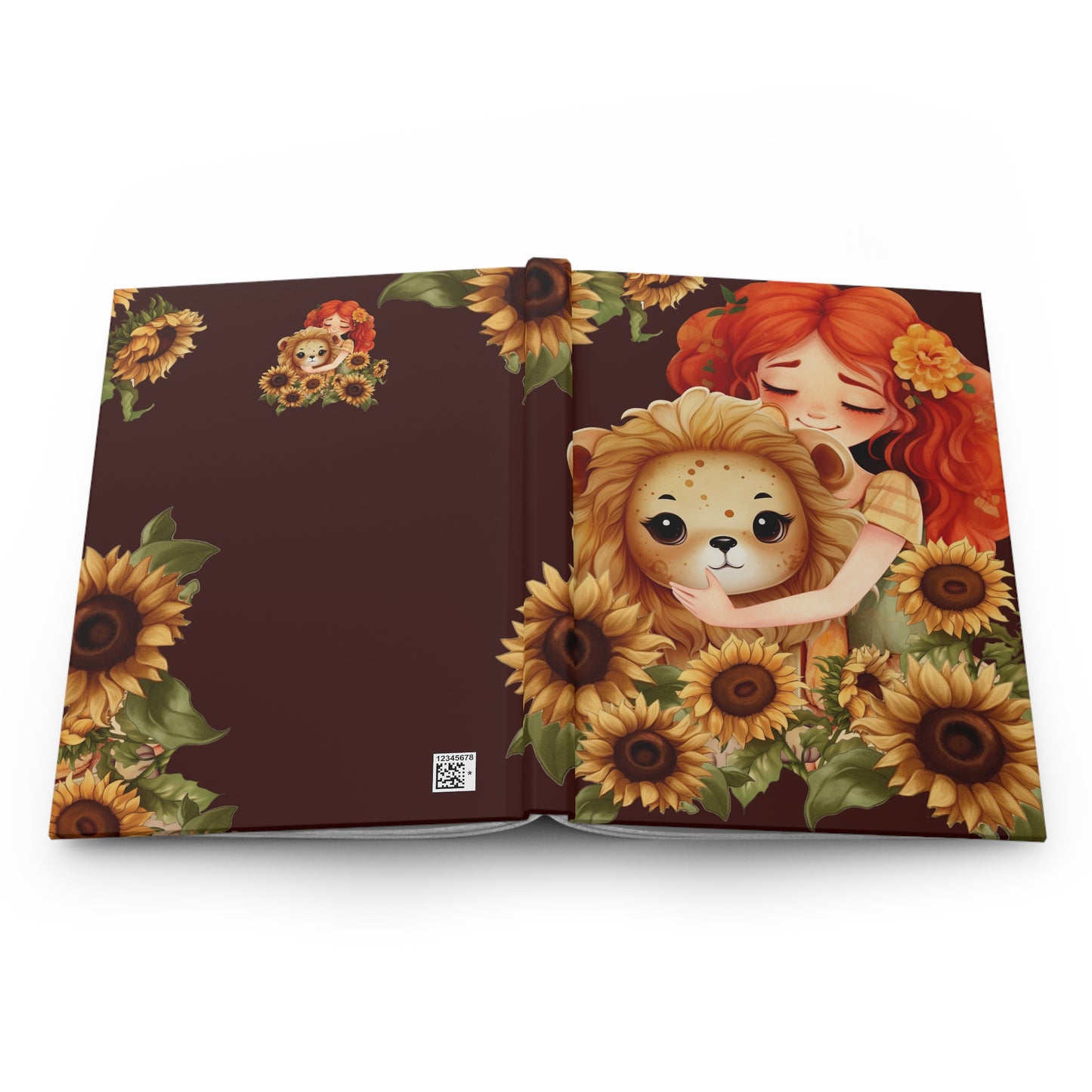 Leo Vintage Sunflowers Illustration Hardcover 150 Page Journal