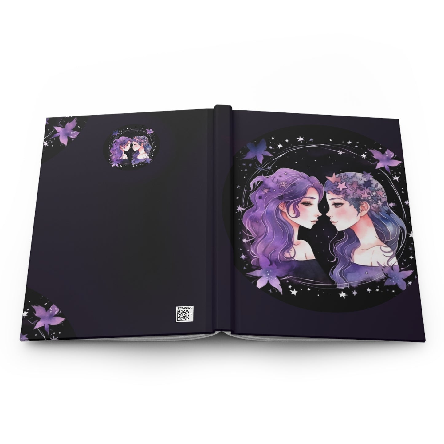 Gemini Purple Twins Hardcover 150 Page Journal