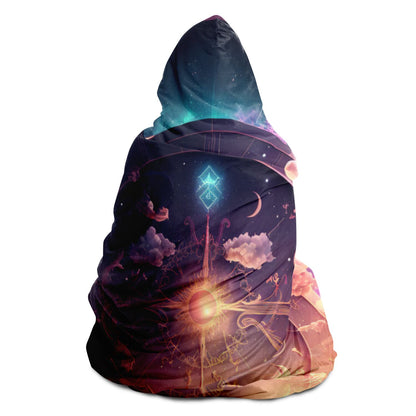 Zodiac Fantasy Sphere Hooded Blanket