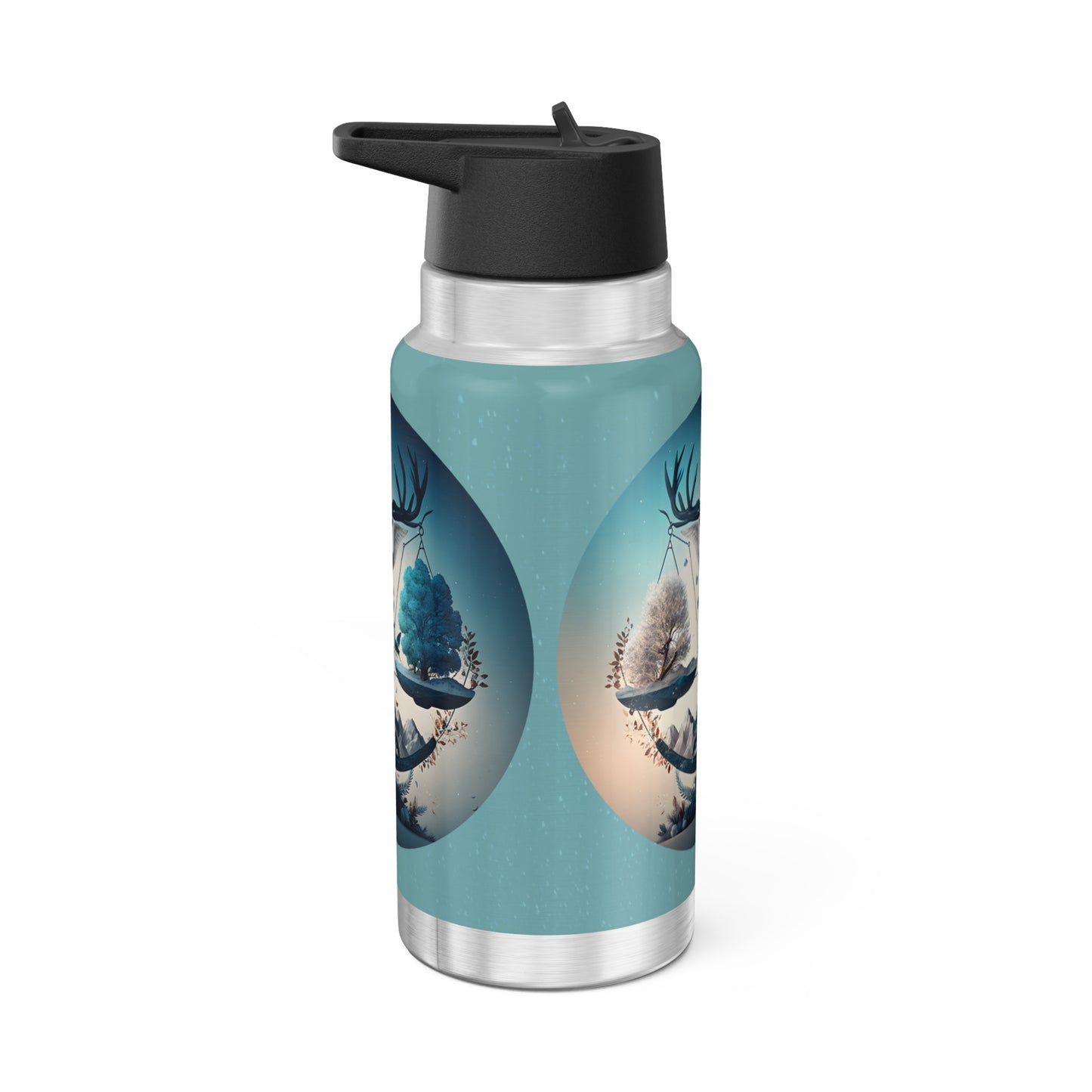 Libra Zodiac Sign Scales with Trees ~ 32oz Tumbler With Lid and Straw