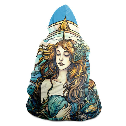 Pisces Stained Glass Hooded Blanket