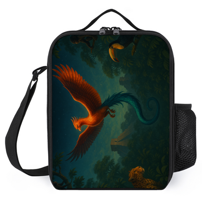 Phoenix in the Jungle Insulated Lunch Bag 7.8" x 3.1" x 9.8"
