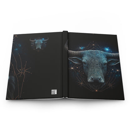 Taurus with Blue Stars Hardcover 150 Page Journal