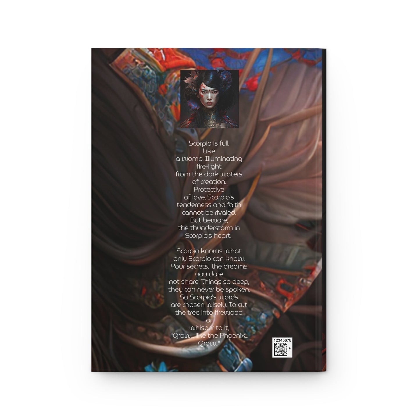 Scorpio Warrior Goddess with Poem Hardcover 150 Page Journal