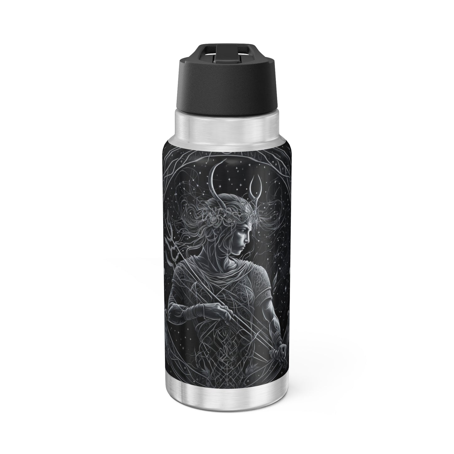 Sagittarius Warrior Zodiac Sign ~ Tumbler 32oz With Lid and Straw