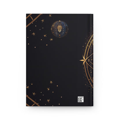 Leo in Gold and Blue Hardcover 150 Page Journal