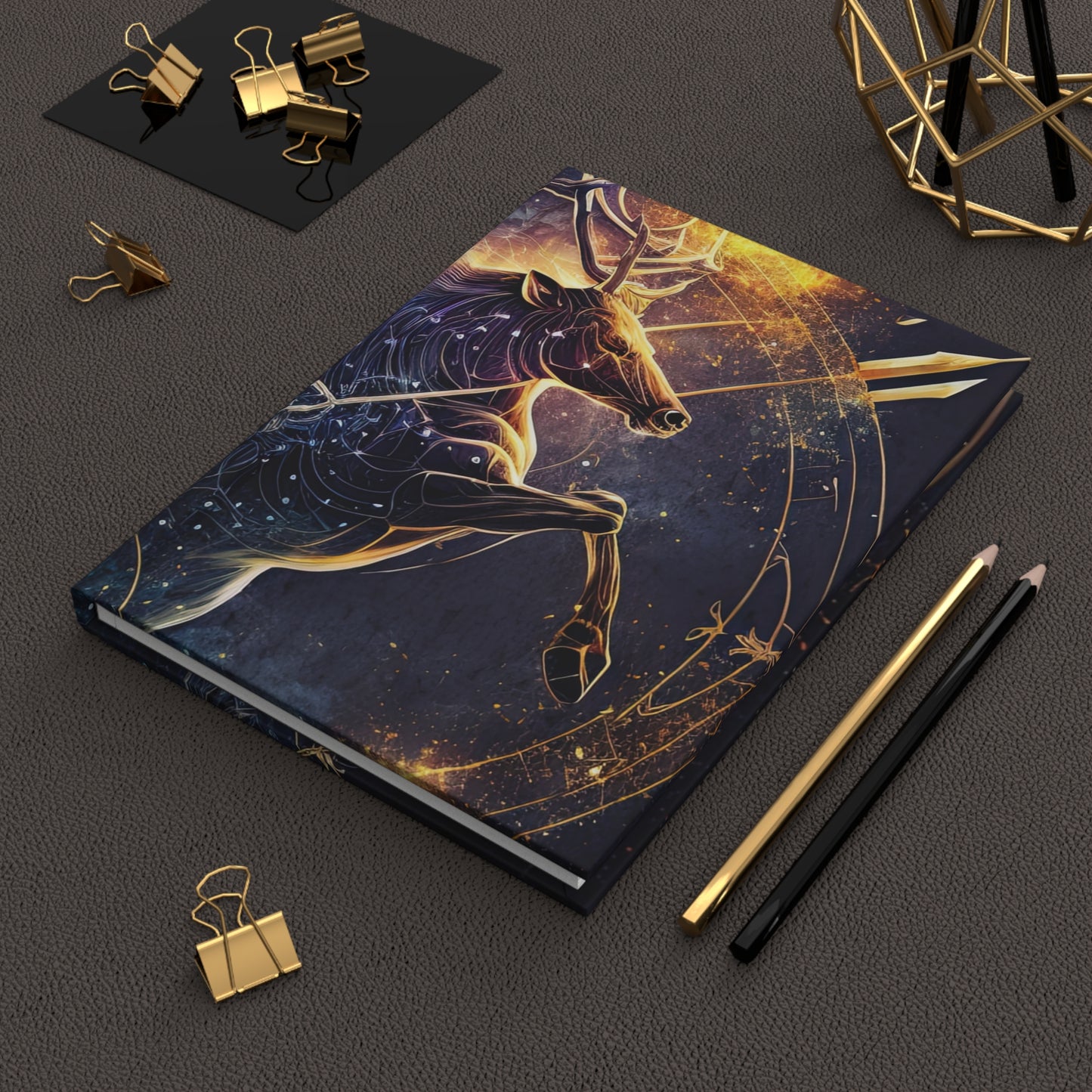 Sagittarius Centaur Fantasy Illustration with Poem Hardcover 150 Page Journal