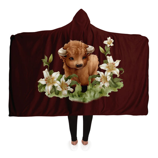 Taurus Bull Vintage Illustration Hooded Blanket