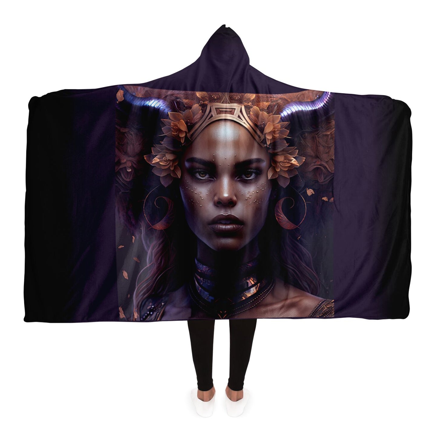 Taurus Earth Goddess Hooded Blanket