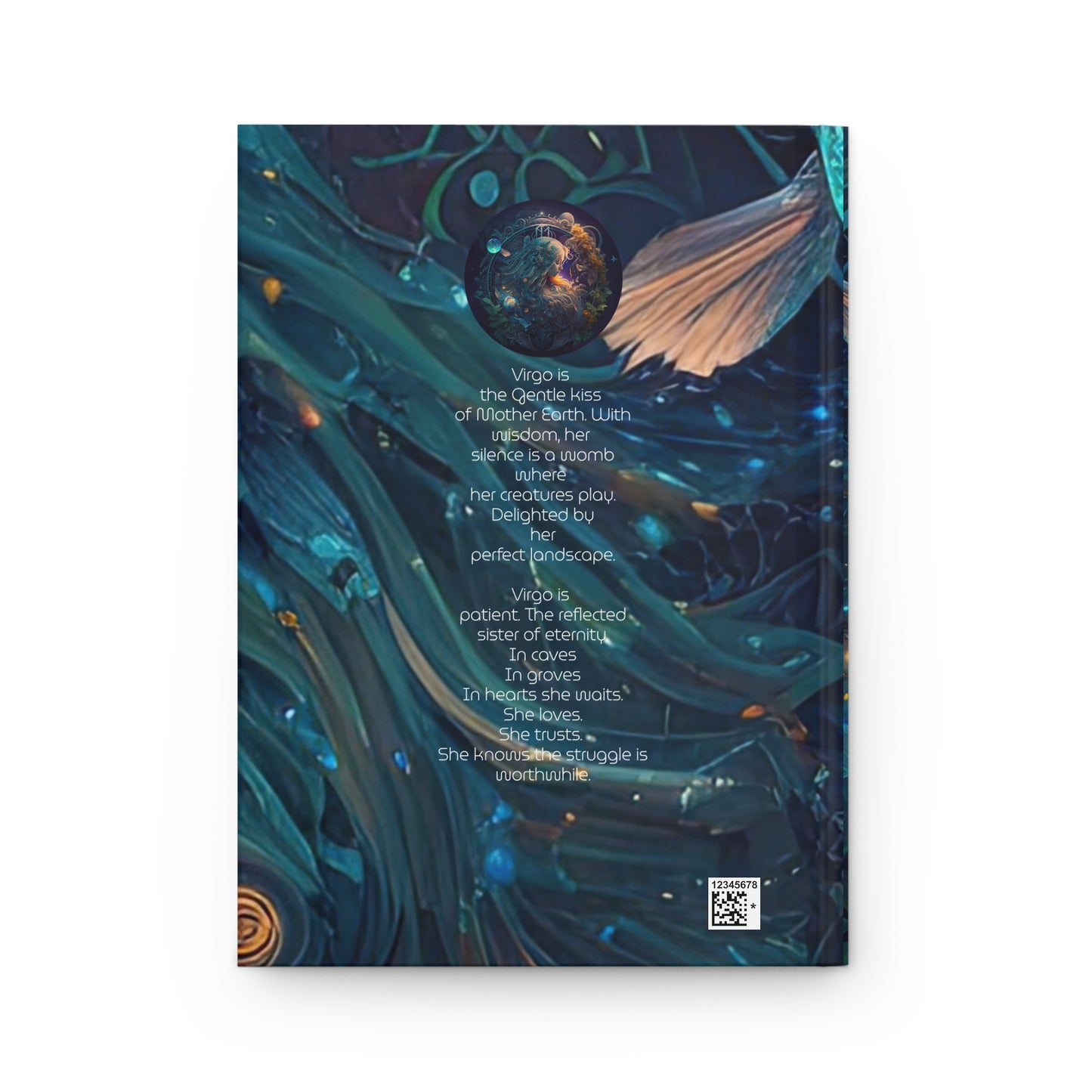 Virgo the Celestial Goddess with Poem Hardcover 150 Page Journal