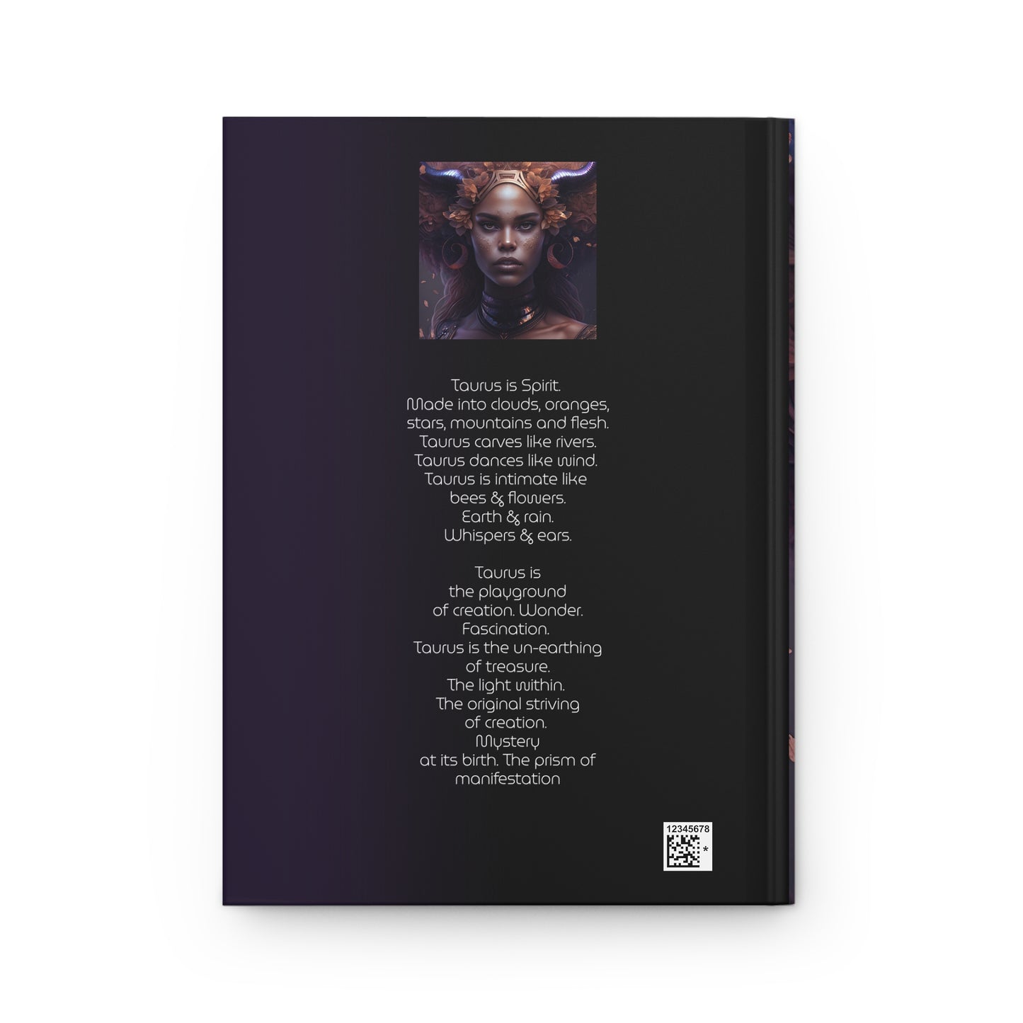 Taurus Warrior Goddess with Poem Hardcover 150 Page Journal