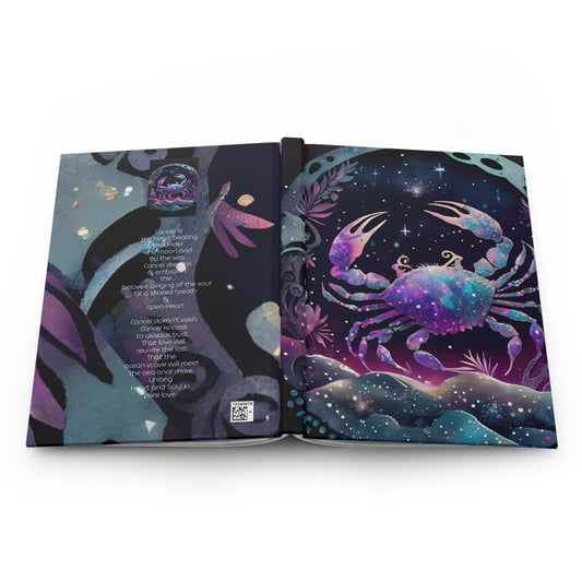 cancer on the Sea Floor with Poem Hardcover 150 Page Journal