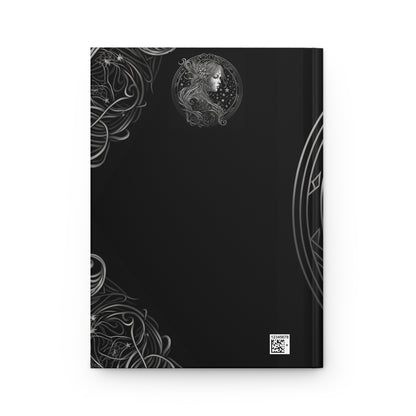 Virgo illustration in Silver Hardcover 150 Page Journal