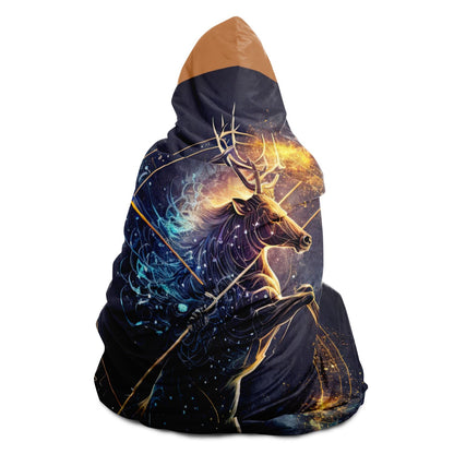 Sagittarius Bow and Steed Hooded Blanket