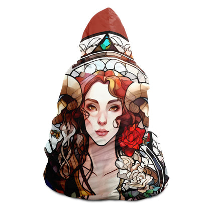 Aries Stained Glass Hooded Blanket