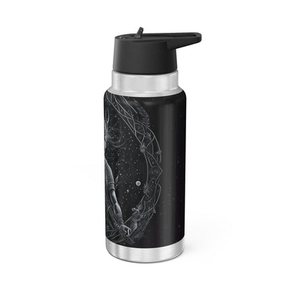 Sagittarius Warrior Zodiac Sign ~ Tumbler 32oz With Lid and Straw