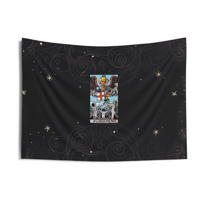 The Judgement Tarot Card Altar Cloth or Tapestry with Starry Background