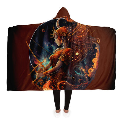 Sagittarius Goddess Hooded Blanket