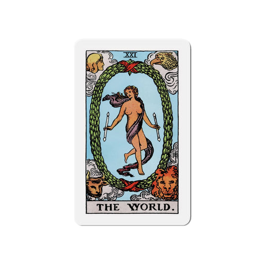 The World Tarot Card Fridge Magnet ~ Rider Waite The World Tarot Card