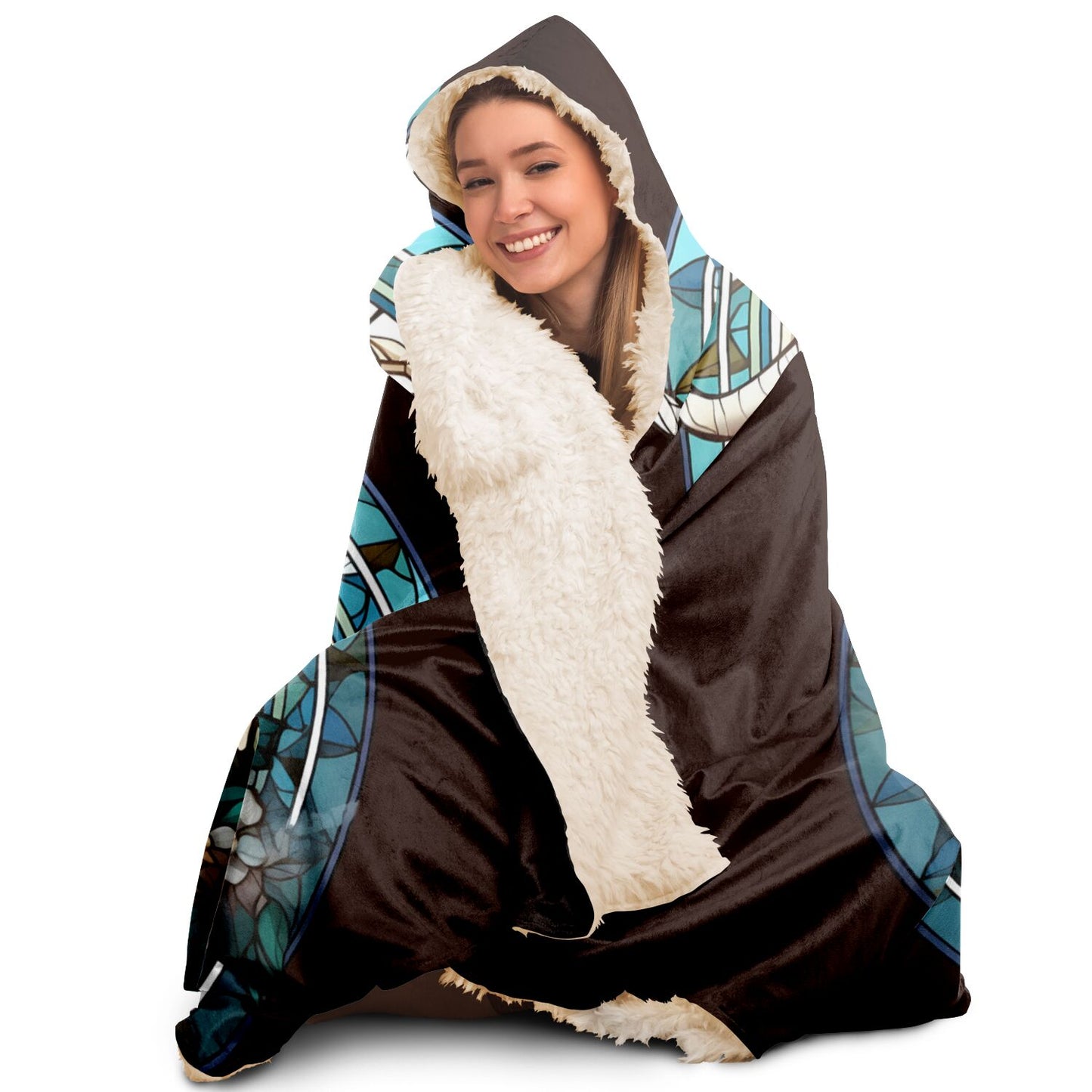 Capricorn Stained Glass Hooded Blanket