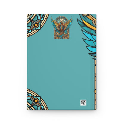 Scorpio Phoenix Stained Glass Illustration Hardcover 150 Page Journal