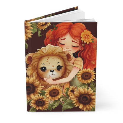 Leo Vintage Sunflowers Illustration Hardcover 150 Page Journal