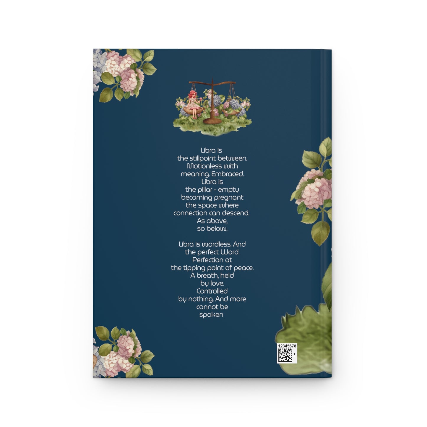 Libra Vintage Illustration with Poem Hardcover 150 Page Journal