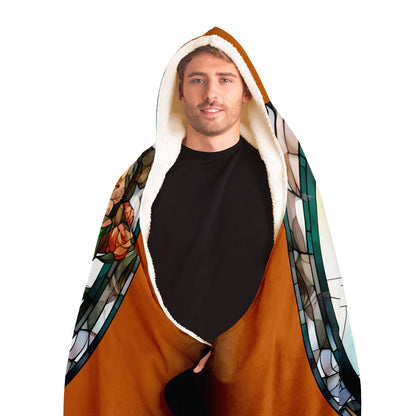 Sagittarius Stained Glass Hooded Blanket