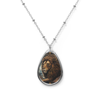 Leo Zodiac sign ~ Necklace & Oval Pendant With Chain