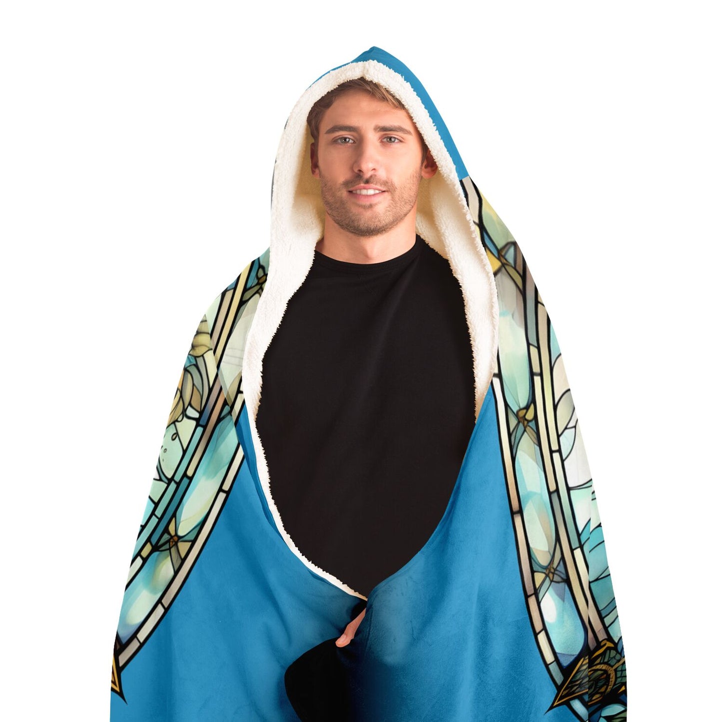 Pisces Stained Glass Hooded Blanket