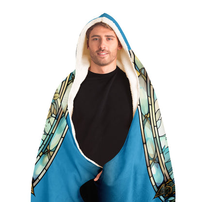 Pisces Stained Glass Hooded Blanket