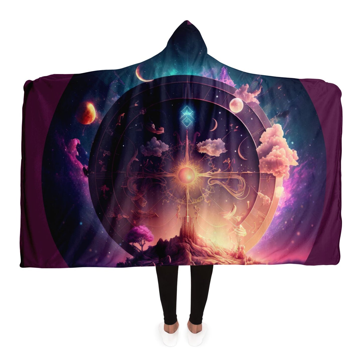 Zodiac Fantasy Sphere Hooded Blanket